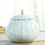 Jessi Tea Caddy für lose Teespeicherung, Keramik Teebehälter, Porzellan Dose für Gewürze und Kaffeebohnen (Blau)