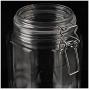 1250Ml Plastic Clip Top Storage Jar with Airtight Seal Lid Food Container Tableware Preserving Kitchen Flour Pasta Spice