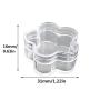 Healthcom 50 Pcs 4 Gram Plum Flower Shaped Empty Clear Jars Cosmetic Makeup Plastic Pot Jar 4 ML Refillable Cosmetic Container Samples with Lid Travel Container Case for Lotion Cream Eye Shadow Powder