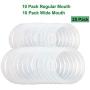 20 Pack Reusable Mason Jar Silicone Seal Ring Gasket(Wide Mouth and Regular Mouth), Silicone Seal Replacements for Ball Kerr Mason Jar Lids, Gasket for Leak Proof Plastic Storage Lids