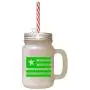 Green We Pledge Allegiance To The Flag Frosted Glass Mason Jar With Straw Green We Pledge Allegiance To The Flag Frosted Glass Mason Jar With Straw