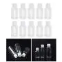 Lurrose 12Pcs 50ml Empty plastic sample bottle container jar pot with flip lid for emollient water shower gel emulsion Lurrose 12Pcs 50ml Empty plastic sample bottle container jar pot with flip lid for emollient water shower gel emulsion