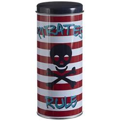 Premium Housewares Pirate Storage Canister, Multi-Colour, Round