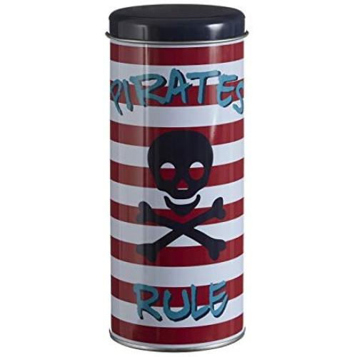 Premium Housewares Pirate Storage Canister, Multi-Colour, Round