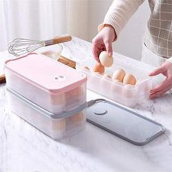 Kitchen Food Storage Jar Airtight Food Storage Kitchen Glass Jar Moisture-Proof Home Multi-Purpose Jam Bottle Cruet Boxed Egg Box Crisper, Pink (Color : Pink)