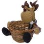 NUOBESTY Christmas Candy Storage Basket Xmas Storage Basket Fruits Container Basket Box Jar Christmas Party Gift Holder for Home Party Decoration (Elk)