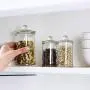 PPLK Glass Storage Tank Kitchen Transparent Dried Fruit Miscellaneous Grains Jar Tea Storage Bottle Food Sealed Cans