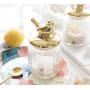 Nordic Luxury Storage Tank Gold Plated Glass Sealed Candy Jars Storage Can Makeup Cotton Storage Kitchen Food Containers,1
