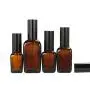 2PCS 50ML/1.69OZ Spül- und Shampooflaschen mit Amber-Glas-Pumpenflaschen, wiederbefüllbar, Kürbisform, Kosmetikcreme-Behälter, Makeup-Vials, Probenbehälter.