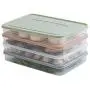 WANGLX ST Storage Jar Dumpling Container Crisper Egg Storage Box Food Grade Plastic Box Can Be Placed in The Refrigerator for Family Restaurants