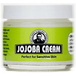 Uncle Harry’s Natural Products Jojoba Cream, Smooth Lightweight Fragrance Free Jojoba Esters, Gentle and Non-Comedogenic Perfect for Sensitive Skin, Gluten and Hexane Free Vegan, 2 Ounce Glass Jar