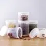 3 Pcs Clear Portable Plastic Food Storage Containers with Lids 3 Pcs Clear Portable Plastic Food Storage Containers with Lids