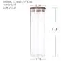 Hochwertige Tall Clear Glass Lebensmittelbehälter mit Luftdichten Holzlids, Küchentopf, Spaghetti-Pasta-Glas, Mehl-Cereals-Zucker-Behälter, Tee-Kaffeebandung, BPA-frei, 63 oz, 1 Stück, 63 fl oz