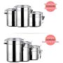 Stainless Steel Sealed Jar,Stainless Steel Sealed Jar,Tea & Coffee Storage Tank,Moisture-Proof Buckled Cans for Storing Candies, Snack Nuts, Whole Grains