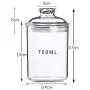 Middle Acrylic Storage Jar, Airtight Lid with Silicon Sealing Ring | Perfect Canister for Sugar, Salt, Tea, Spices, Herbs, Condiments | 700ML/24OZ Middle Acrylic Storage Jar, Airtight Lid with Silicon Sealing Ring | Perfect Canister for Sugar, Salt, Tea, Spices, Herbs, Condiments | 700ML/24OZ