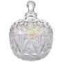 Danmu 1Pc of Lead Free Glass Candy Dish Storage Jar with Lid Cookie Jar Jewelry Box Buffet Jar Biscuit Container (260ML)