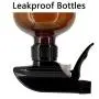 Glasprayflaschen, leer, 473 ml (16 oz) Boston-Form, Auffüllbarer Behälter für ätherische Öle mit Funnellabeln für Reinigungsmittel, Aromatherapie-Lotionen, Flüssigseifen (Braun-Schwarz)