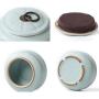 Handmade Porcelain Antique Tea Candies Ceramic Sealed Jar Kung Fu Tea Ceremony Accessories Antique Storage Containers,A