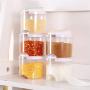 5Pcs/Set Seasoning Spice Plastic Bottles Jars Boxes Kitchen Storage Condiment Lid Cover Organization Accessories 5pcs per Set