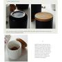 TNKML Ceramic Food Storage Tank, Wooden Lid Storage Tank With Hermetically Sealed Used To Supply Tea Coffee Spices Sugar Cans Salt Shaker Spice Containers Large