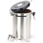 Gorgeous Coffee Canister - Stainless Steel Storage Container with Scoop - Keeps Your Coffee Airtight Fresh and Flavorful