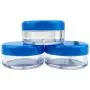 (Quantity: 25 Pieces) Beauticom 5G/5ML Round Clear Jars with BLUE Lids for Lotion, Creams, Toners, Lip Balms, Makeup Samples - BPA Free (Quantity: 25 Pieces) Beauticom 5G/5ML Round Clear Jars with BLUE Lids for Lotion, Creams, Toners, Lip Balms, Makeup Samples - BPA Free