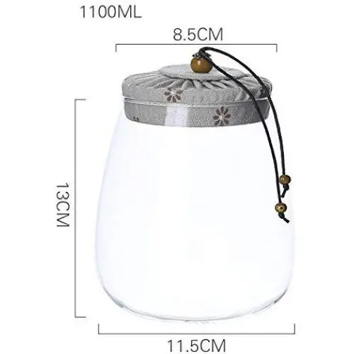 Yl Ly Glass Small Storage Jar Coffee Beans Dried Fruit Grains Glass Jar White Red Green Blue 1100Ml White 1100Ml Yl Ly Glass Small Storage Jar Coffee Beans Dried Fruit Grains Glass Jar White Red Green Blue 1100Ml White 1100Ml