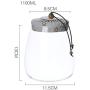 Yl Ly Glass Small Storage Jar Coffee Beans Dried Fruit Grains Glass Jar White Red Green Blue 1100Ml White 1100Ml