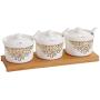 Mini Spice Jars Ceramic seasoning jar set of European kitchen supplies