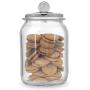 Glass Cookie and Candy Jar with Airtight Lid, Food Storage Jar, Flour and Sugar Glass Canister with Chalkboard Sticker, Set Of 1 (64 ounces))