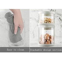 Milk Powder Box, Measurable Glass Airtight Snack Container For Food Storage, Candy Fruit Box (Size : 2100ml)
