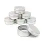 12 Stück 30 ml 1 oz Silberne Rund Metallbehälter mit Feststellbügelverschluss Aluminium Kosmetische Dose Behälter für Lippenbalsam Nagelkunst Tee Pulver Creme Kerzen Augenbrauen Make-up Basteln Schmuck