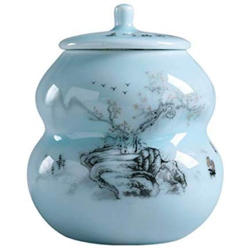 Cereal Containers Ceramic Tea Cans, Celadon Household Kitchen Storage Moisture-proof Cans Containers