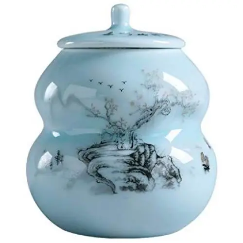 Cereal Containers Ceramic Tea Cans, Celadon Household Kitchen Storage Moisture-proof Cans Containers Cereal Containers Ceramic Tea Cans, Celadon Household Kitchen Storage Moisture-proof Cans Containers