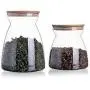 Klarsicht Plastik/Glas Dose für Lebensmittelbehälter – Versiegelter Lagerbehälter für losen Tee, Kaffee, Bohne, Zucker, Salz