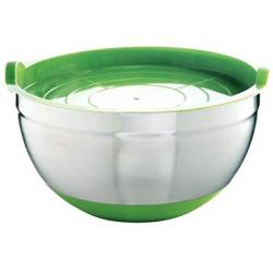 Mastrad Stainless Steel Bowl, Green Non-Slip Base