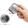 Nubstous 6 Pcs Stainless Steel Spice Jars Storage Condiment Containers with Clear Top Lid Magnetic Spice Tins