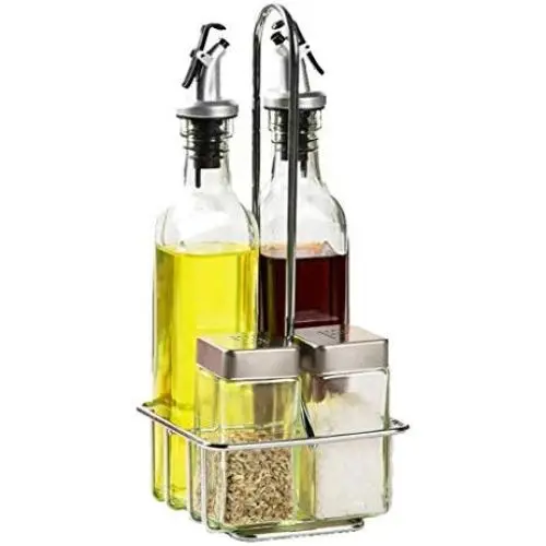 LQQGXLCondiment bottle, jar condiment storage box Spice jar Oil dispenser Glass storage jar Spice jar Small sealed food storage container Spice storage box