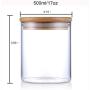 TNKML Glass Seasoning Jar Spice Jar Glass Storage Tank With Glass Lid Kitchen Food Container To Make It Sealed 500Ml 3 Pack