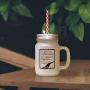 Soft Pink Pathway Righteousness Highway Happiness Frosted Glass Mason Jar With Straw