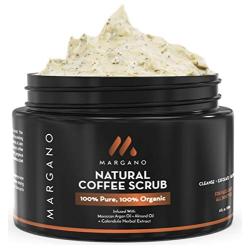 Natural Coffee Face & Body Scrub. W/Moroccan Argan Oil, Calendula,Almond Oil, Shea Butter| Anti Acne, Blackheads, Scars, Stretch Marks. Energizing Gentle Coffee Exfoliant. Face Wash.