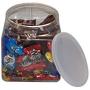 Pack of 4 Plastic Candy Containers With Lids ? Retro Plastic Clear Candy Container Counter-top Jars - Easy Refill Wide Mouth Opening For Easy Refill