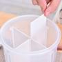 UPKOCH Food Storage Plastic Clear 4 Compartments Detachable Kitchen Cereal Container Dry Food Storage Jar with Lid for Kitchen Food