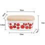 Kitchen Food Storage Jar Airtight Food Storage Butter Dish Enamel Rect Preservation Storage Snack Container Refrigeration Save Storage Box