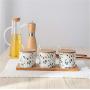 Mini Spice Jars Nordic creative ceramic seasoning jar seasoning box home kitchen supplies