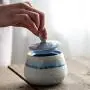 Creative type ceramic storage jars seasoning salt bottle sugar with lid Reserve box in the kitchen-A