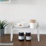 Kitchen Multi-Functional Organizer, Wooden Detachable Storage Organizer, Spice Rack for Storage of Spice Jars/Bedroom/Bathroom,White,M