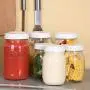 Récipients en Plastique pour Bocal, Bouchons d'Étanchéité pour Bocaux, Sphères de Conserve, Jars de Boissons pour la Cuisine.