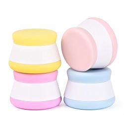 Travel Cream Jars, iKiKin Silicone Small Cosmetic Jars with Sealed Lids, 4 Pieces 20ml, BPA Free, Travel Friendly