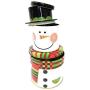 Christmas Nesting Cookie Tins with Lids - Santa Claus and Snowman Nesting Boxes Candy, Cookie, Treats and Chocolate Decorative Holiday Storage Jars